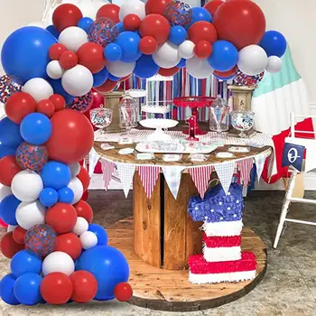 1 סט בלון גרלנד להגדיר שאינו מתפוצץ דקורטיביים ליצור אווירה של יום העצמאות רקע הסדר בלון זר מסיבה